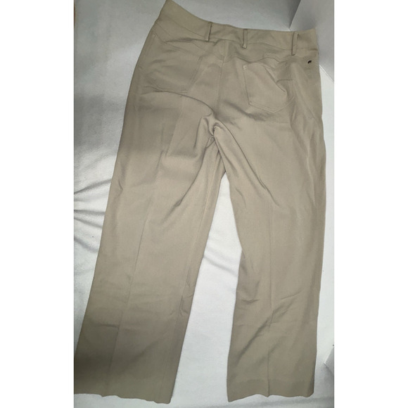 Rafaella Pants Womens 16 Khaki Beige Ankle 5 Pocket Flat Front Mid Rise - Picture 9 of 11